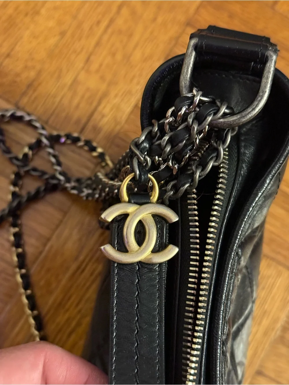 CHANEL Aged Calfskin Small Gabrielle